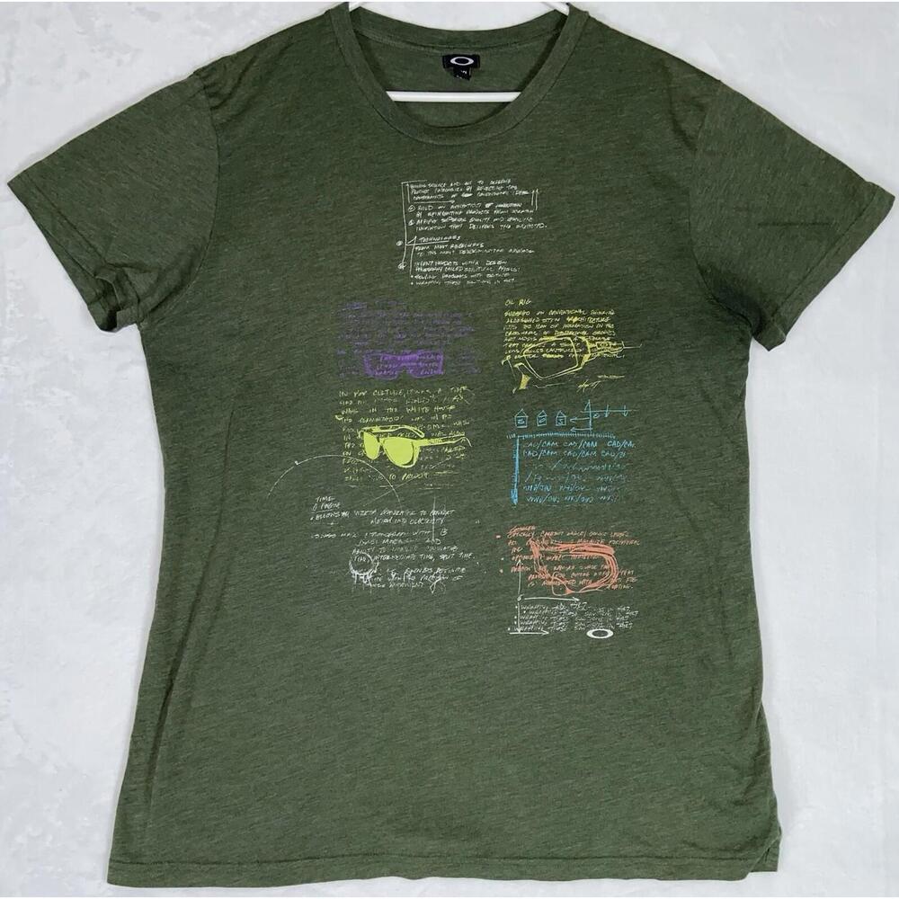 Oakley  Sunglasses Engineering Slim Fit tshirt 2xl XXL 2X-Large Green Fit Like L